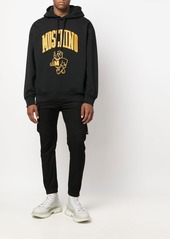 Moschino Varsity Bulldog drawstring hoodie