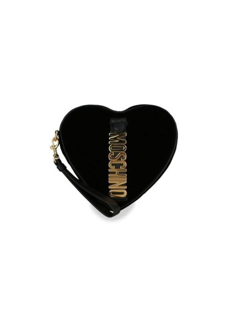 Moschino Velvet Heart Shaped Wristlet