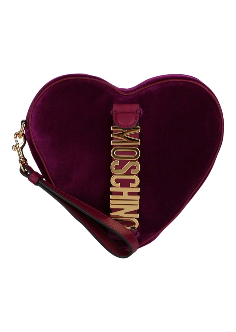 Moschino Velvet Heart Shaped Wristlet