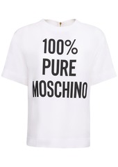 Moschino Viscose Envers Satin Logo T-shirt