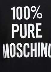 Moschino Viscose Envers Satin Logo T-shirt