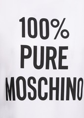 Moschino Viscose Envers Satin Logo T-shirt