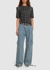 Moschino Wide Denim Cargo Jeans