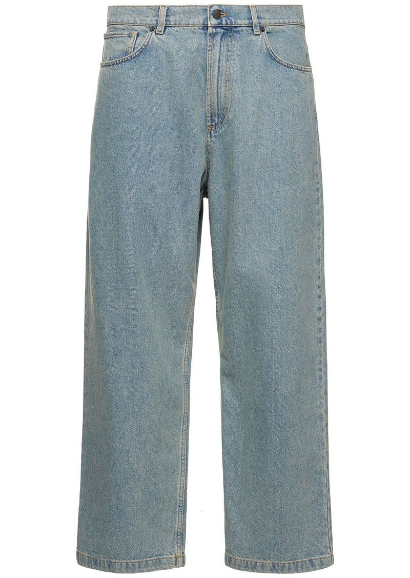 Moschino Wide Leg Cotton Denim Jeans