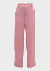 Moschino Wide-Leg Satin-Viscose Pants