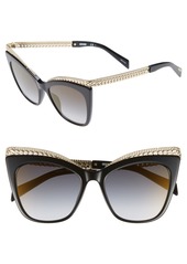 Moschino 52mm Cat's Eye Sunglasses in Black at Nordstrom