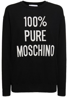 Moschino Wool Knit Logo Sweater