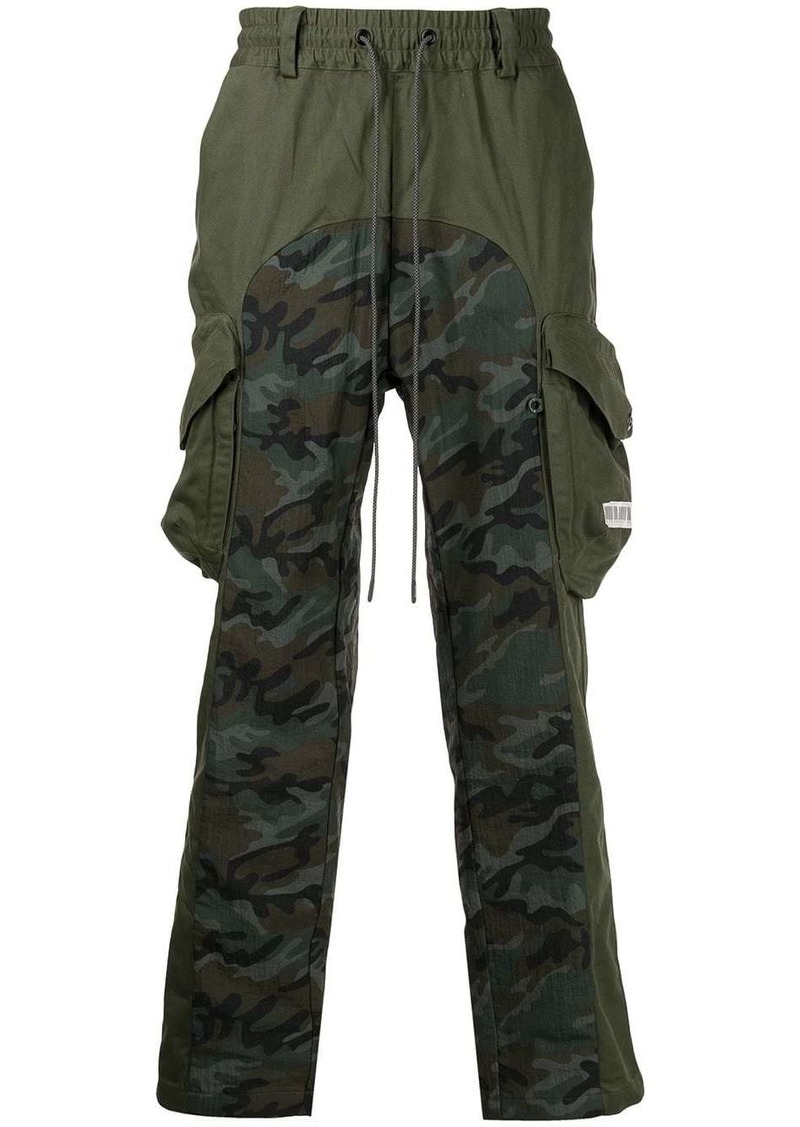 Mostly Heard Rarely Seen camouflage-panel cargo trousers