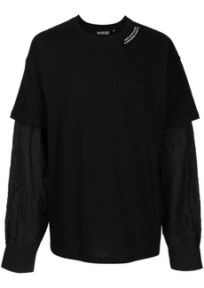 Mostly Heard Rarely Seen Crinkle layered long-sleeve T-shirt