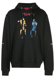Mostly Heard Rarely Seen Fight! pixelated hoodie
