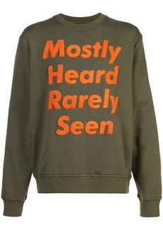 Mostly Heard Rarely Seen logo patch sweatshirt
