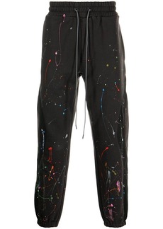 Mostly Heard Rarely Seen paint-splattered tapered joggers