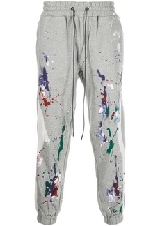 Mostly Heard Rarely Seen paint-splattered tapered joggers