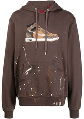 Mostly Heard Rarely Seen sneaker-print long-sleeve hoodie