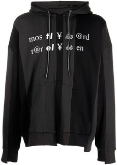 Mostly Heard Rarely Seen symbol-text pullover hoodie