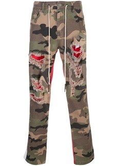 Mostly Heard Rarely Seen two-tone camouflage trousers