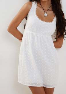 Motel Noja Mini Dress In Broderie Anglaise White