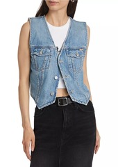 Mother Denim Bruiser Denim Sleeveless Vest