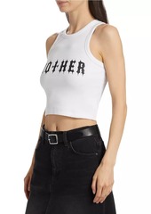 Mother Denim Chin Up Chops Logo Tank Top