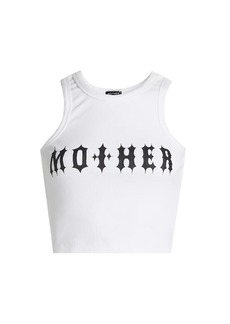 Mother Denim Chin Up Chops Logo Tank Top