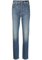 Mother Denim faded straight-leg jeans