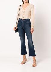 Mother Denim high-waisted flared crop jeans