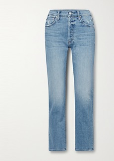 Mother Denim Hiker Hover Distressed High-rise Straight-leg Jeans
