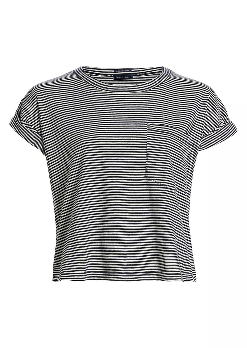 Mother Denim Keep On Rolling Striped T-Shirt