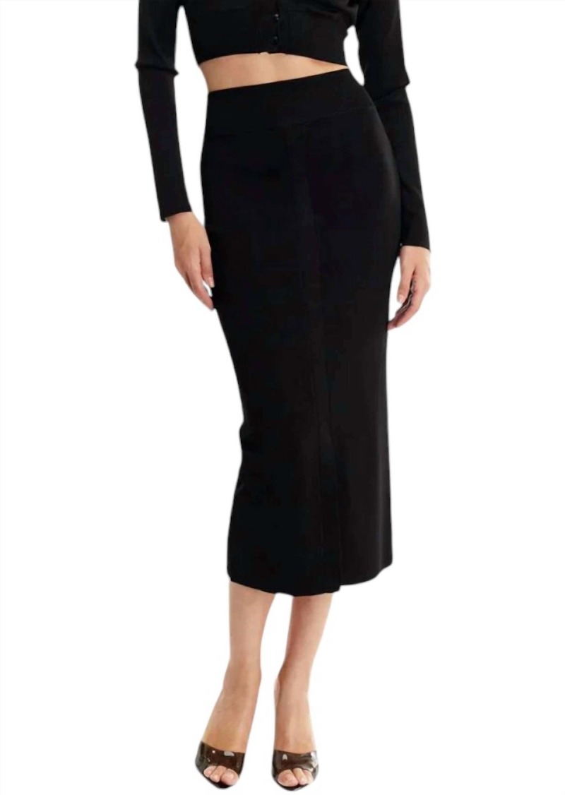 Mother Denim Kenza Knit Skirt In Black