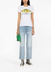 Mother Denim logo-patch cropped jeans