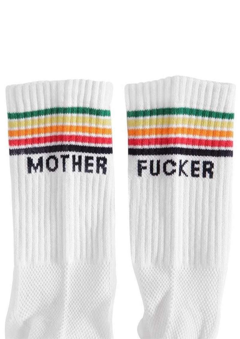 Mother Denim Mother Fucker Cotton Knit Socks Misc Accessories 