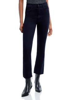 Mother Denim Mother The Hustler High Rise Frayed Flare Leg Ankle Jeans in Not Guilty