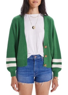 Mother Denim MOTHER The Bell Sleeve Crop Cardigan in Green Pastures at Nordstrom