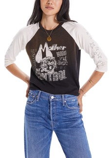 Mother Denim MOTHER The Concert Three Quarter Sleeve Graphic Tee in Out Of Control at Nordstrom