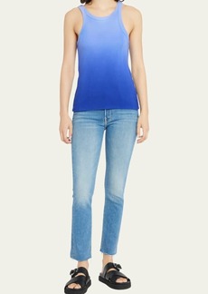 Mother Denim MOTHER The Dazzler Ankle Fray Cropped Straight Jeans