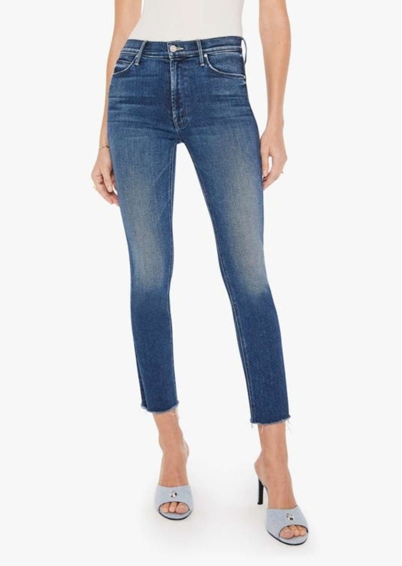 Mother Denim MOTHER The Dazzler Mid Rise Frayed Ankle Slim Jeans