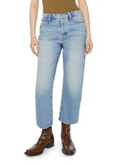 Mother Denim MOTHER The Ditcher High Waist Frayed Crop Straight Leg Jeans