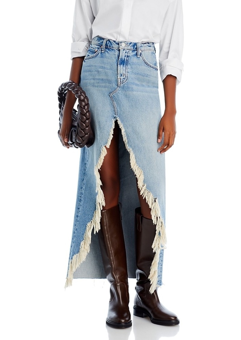 Mother Denim Mother The Ditcher Split Denim Maxi Skirt