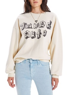 Mother Denim MOTHER The Drop Square Stargazer Cotton Graphic Sweatshirt in Tuned Out at Nordstrom
