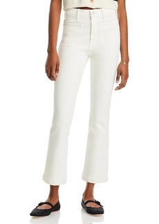 Mother Denim Mother The Hustler High Rise Flare Jeans in Cream