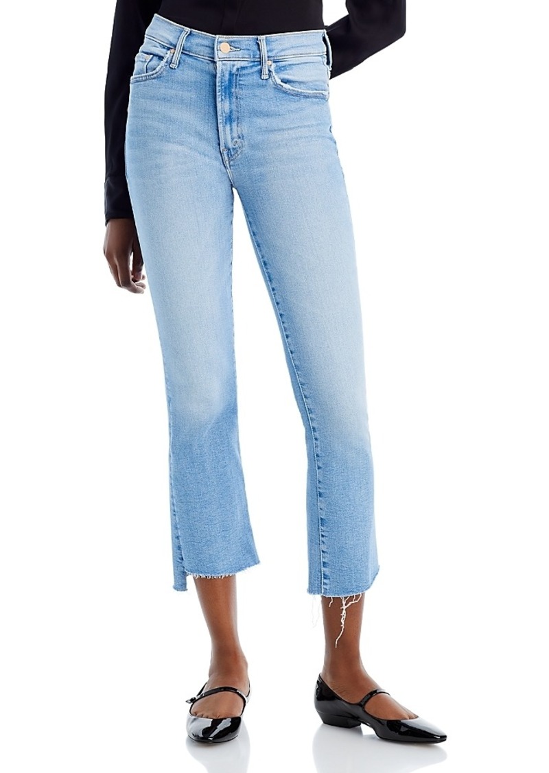 Mother Denim Mother The Insider High Rise Crop Step Fray Bootcut Jeans in Limited Edition