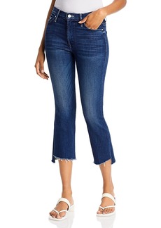 Mother Denim Mother The Insider High Rise Crop Step Fray Bootcut Jeans in Tongue and Chic
