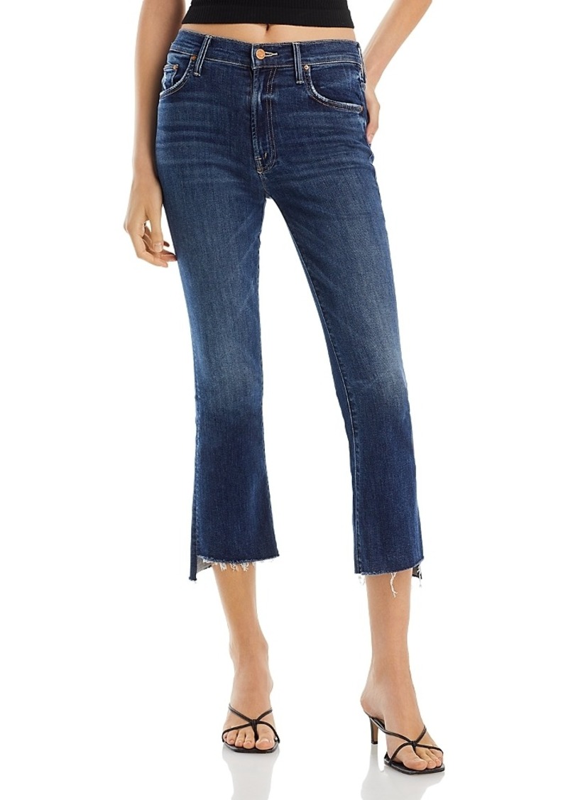 Mother Denim Mother The Insider High Rise Crop Step Fray Bootcut Jeans in Teaming Up