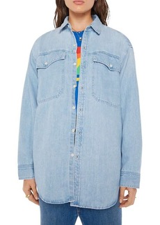 Mother Denim MOTHER The Lazy Sunday Linen Blend Chambray Button-Up Shirt
