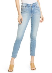 Mother Denim MOTHER The Looker High Waist Frayed Ankle Skinny Jeans in Au Revoir at Nordstrom