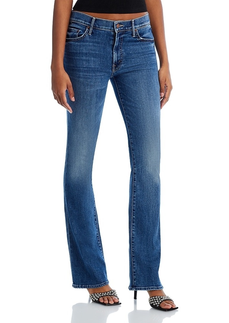 Mother Denim Mother The Outside Mid Rise Bootcut Jeans in Dark And Stormy Night