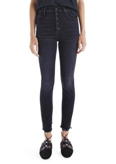 Mother Denim MOTHER The Pixie Swooner High Waist Frayed Ankle Skinny Jeans