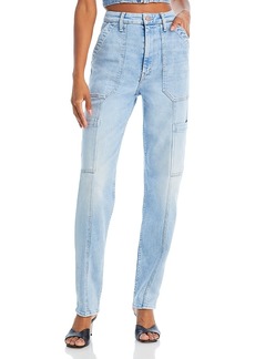 Mother Denim Mother The Private Double Pocket High Rise Straight Jeans in Tea Time
