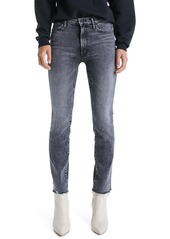 Mother Denim MOTHER The Rascal High Waist Frayed Ankle Slim Jeans (Train Stops)
