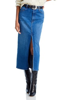 Mother Denim Mother The Reverse Pencil Pusher Denim Skirt in Hue Are You